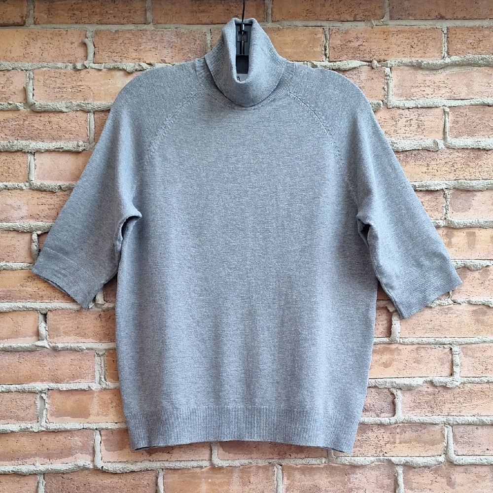 Zara Short Sleeve Viscose Turtleneck Sweater